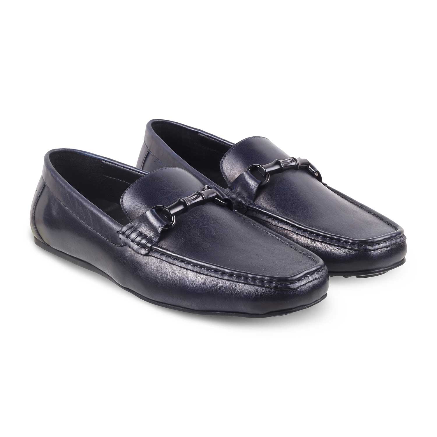 Tresmode-The Porter Navy Men's Leather Loafers Tresmode-Tresmode