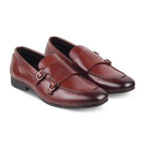 Bern Brown Men's Double Monk Shoes Online at Tresmode.com