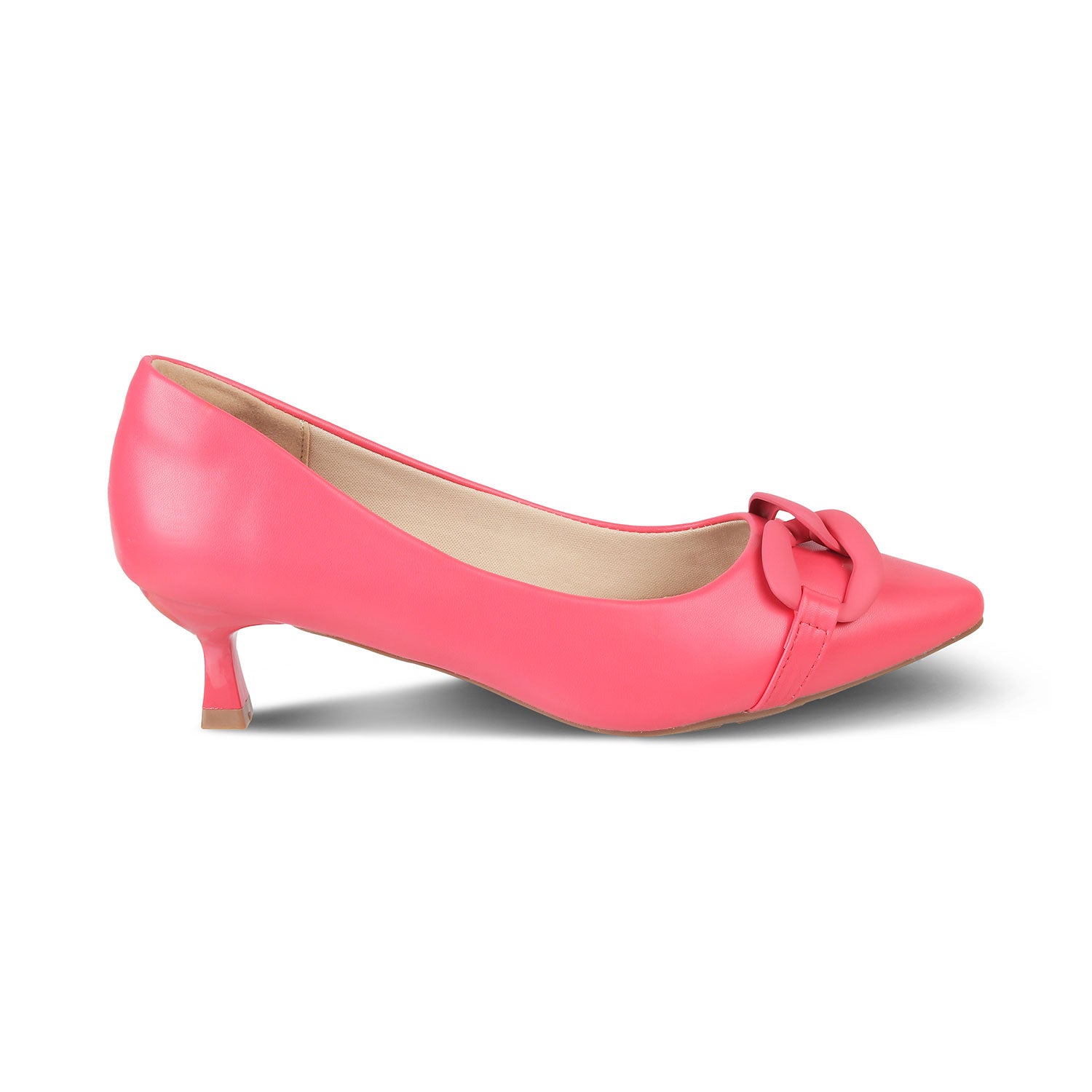 Tresmode-The Pesaro Pink Women's Kitten Heel Pumps Tresmode-Tresmode