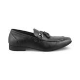 Tussle Black Men's Leather Tassel Loafers Online at Tresmode.com