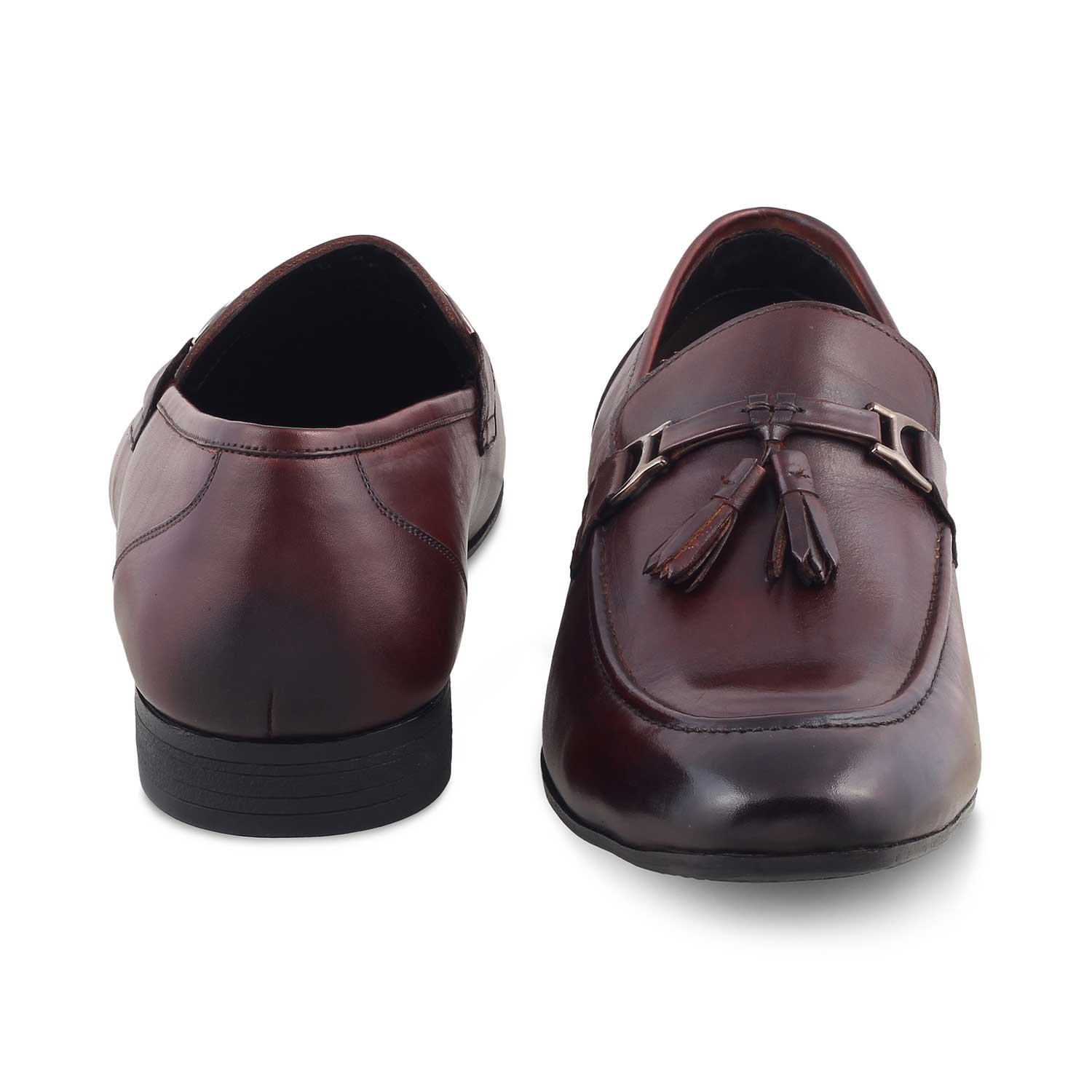 Tussle Brown Men's Leather Tassel Loafers Online at Tresmode.com