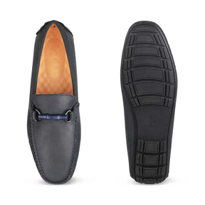 Tresmode-The Monize Blue Men's Leather Driving Loafers Tresmode-Tresmode