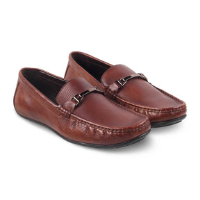 Tresmode-The Abianca Tan Men's Leather Driving Loafers Tresmode-Tresmode