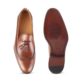 Tresmode-The Affor-2 Tan Men's Handcrafted Leather Loafers Tresmode-Tresmode