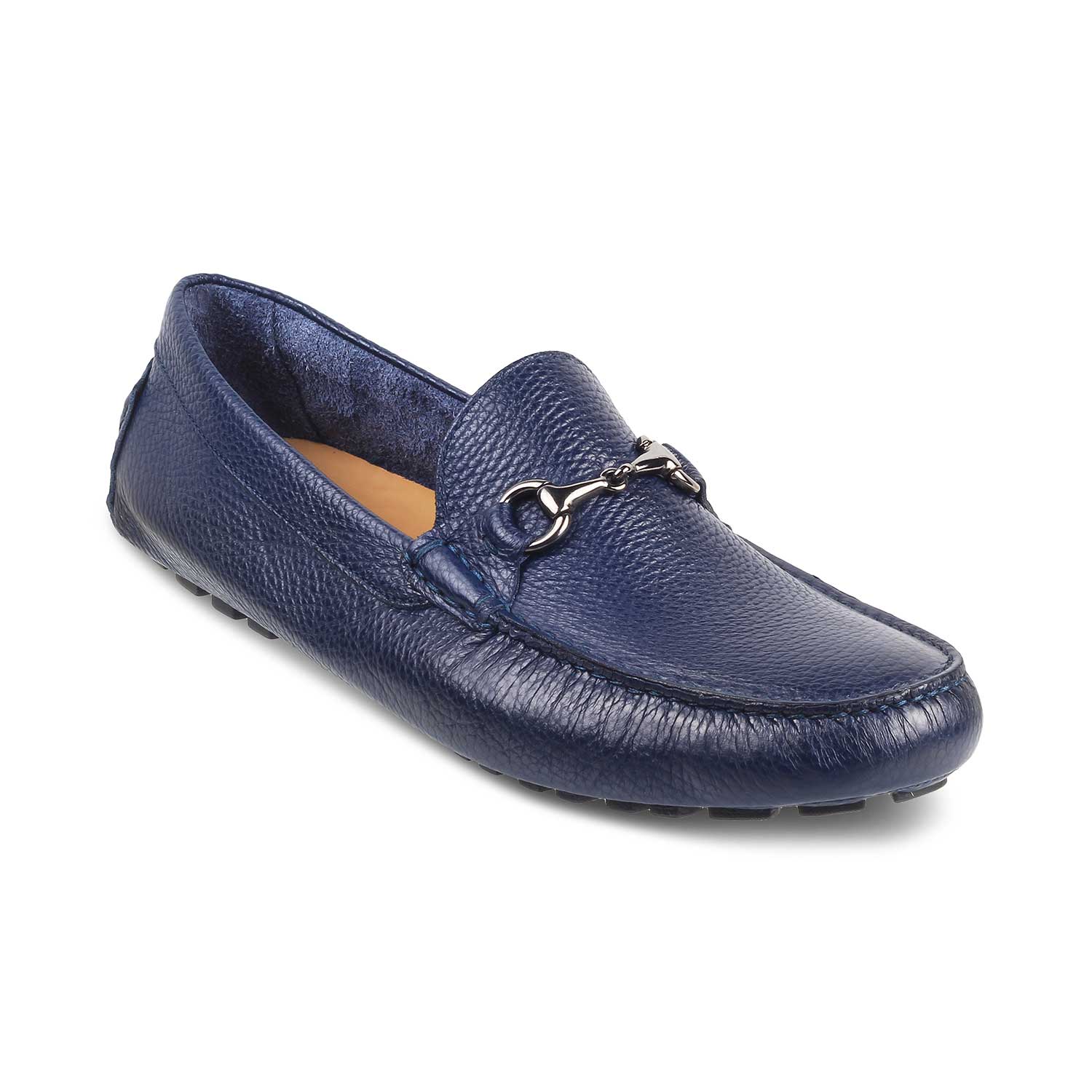 Tresmode-The Brego Blue Men's Handcrafted Leather Driving Loafers Tresmode-Tresmode