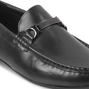 Tresmode-The Cegold Black Men's Leather Driving Loafers Tresmode-Tresmode