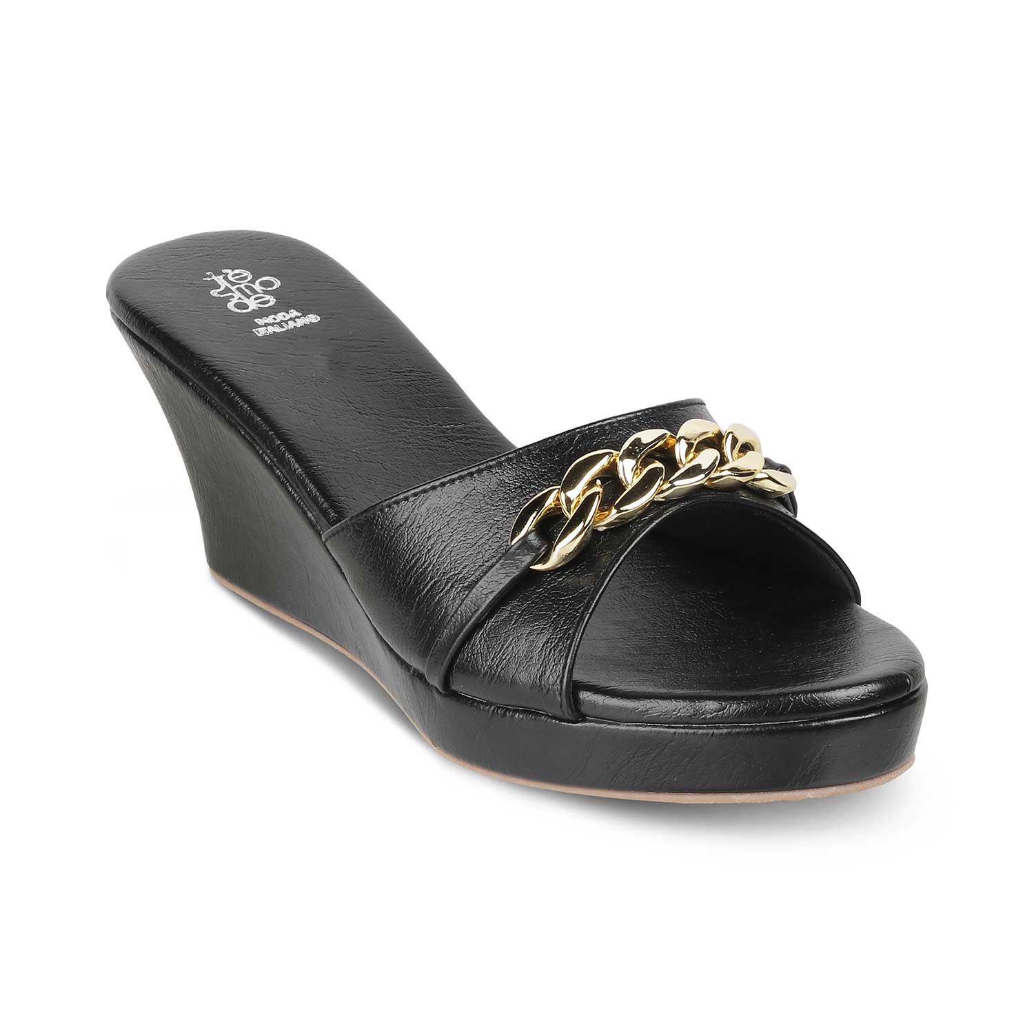 Tresmode-The Chain New  Black Women's Dress Wedge Sandals Tresmode-Tresmode