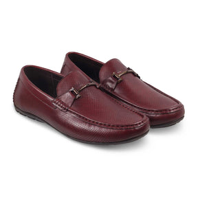 Tresmode-The Osteel-2 Wine Men's Leather Loafers-Tresmode