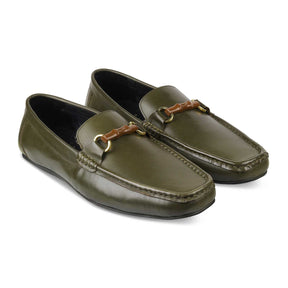 Tresmode-The Porter-2 Green Men's Leather Loafers Tresmode-Tresmode