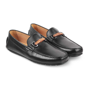 Tresmode-The Prodo Black Men's Handcrafted Leather Driving Loafers Tresmode-Tresmode