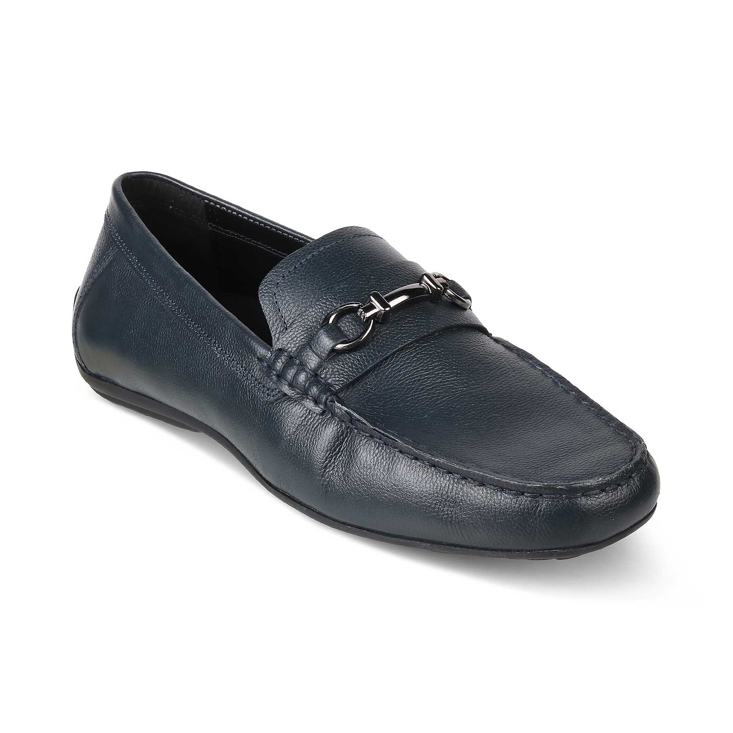 Tresmode-The Sandee Blue Men's Leather Driving Loafers Tresmode-Tresmode