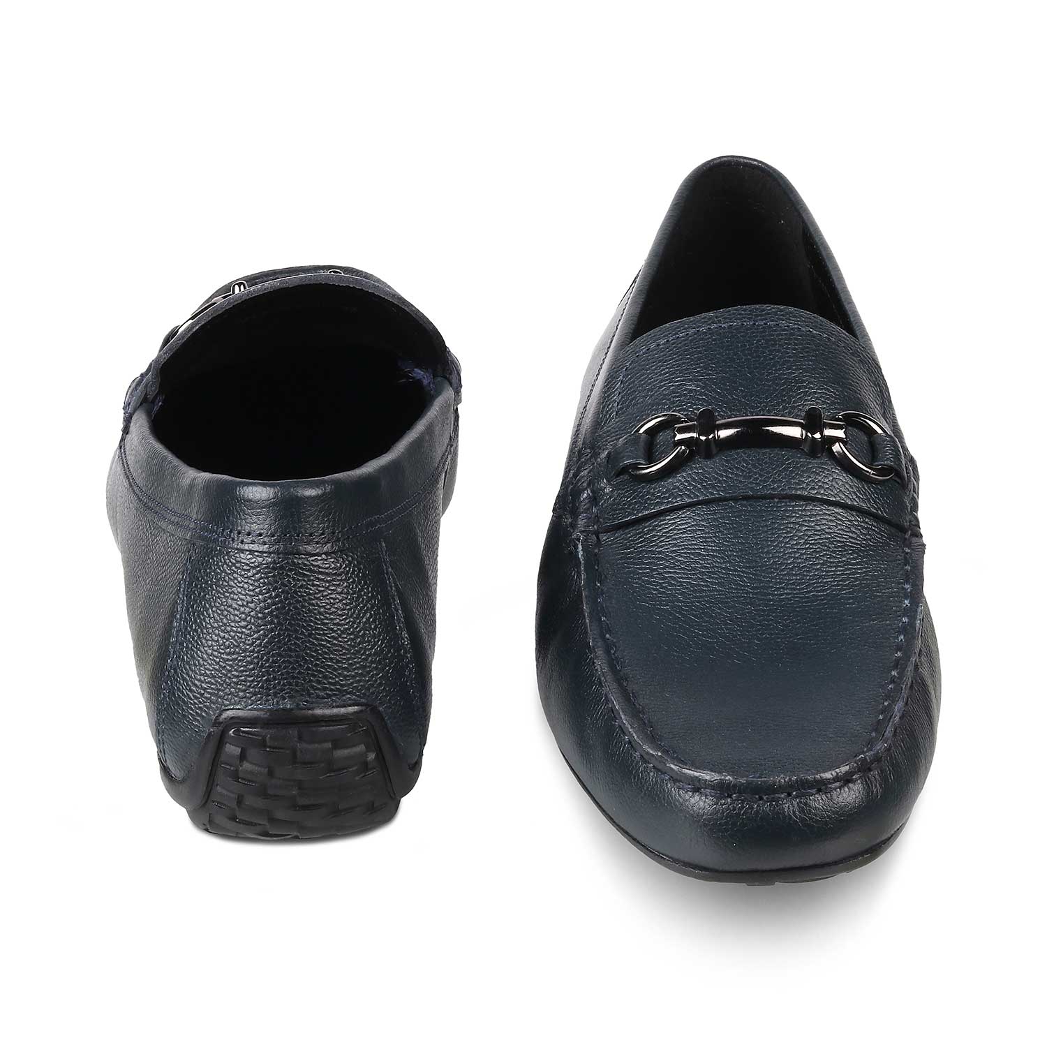Tresmode-The Sandee Blue Men's Leather Driving Loafers Tresmode-Tresmode