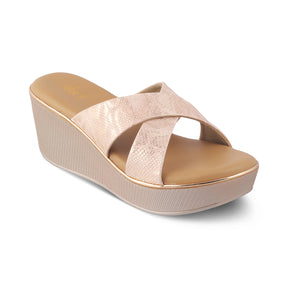 Tresmode-The Savvy Champagne Women's Dress Wedge Sandals Tresmode-Tresmode