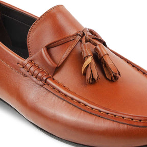 Tresmode-The Totie Tan Men's Leather Driving Loafers Tresmode-Tresmode
