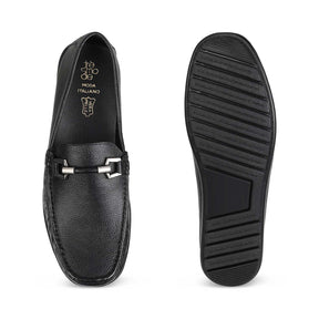 Tresmode-The Uffizi Black Men's Leather Loafers Tresmode-Tresmode