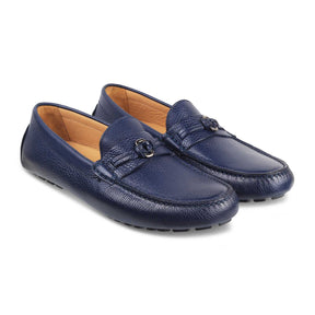 Tresmode-The Yacht Blue Men's Handcrafted Leather Driving Loafers Tresmode-Tresmode