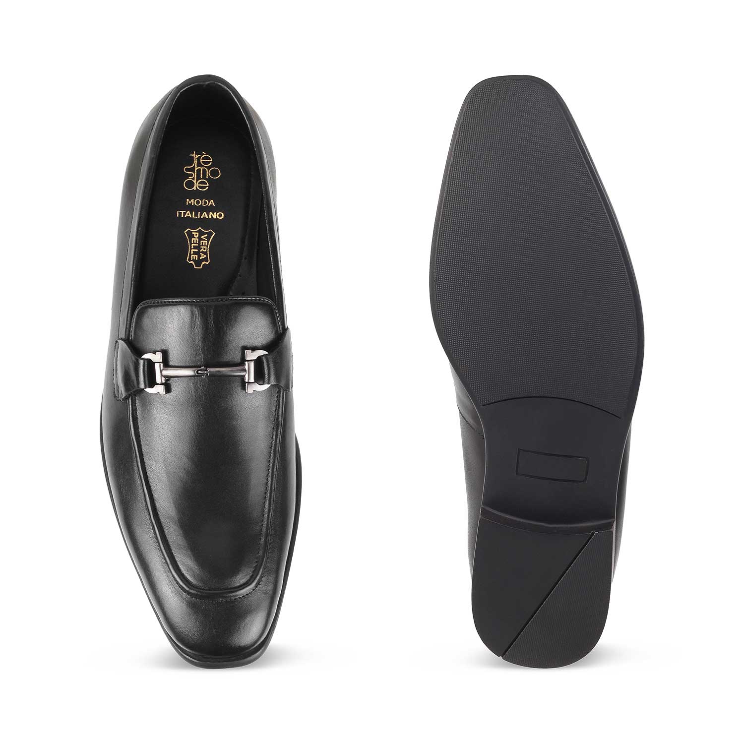 Tresmode-The Yobaa Black Men's Leather Loafers Tresmode-Tresmode