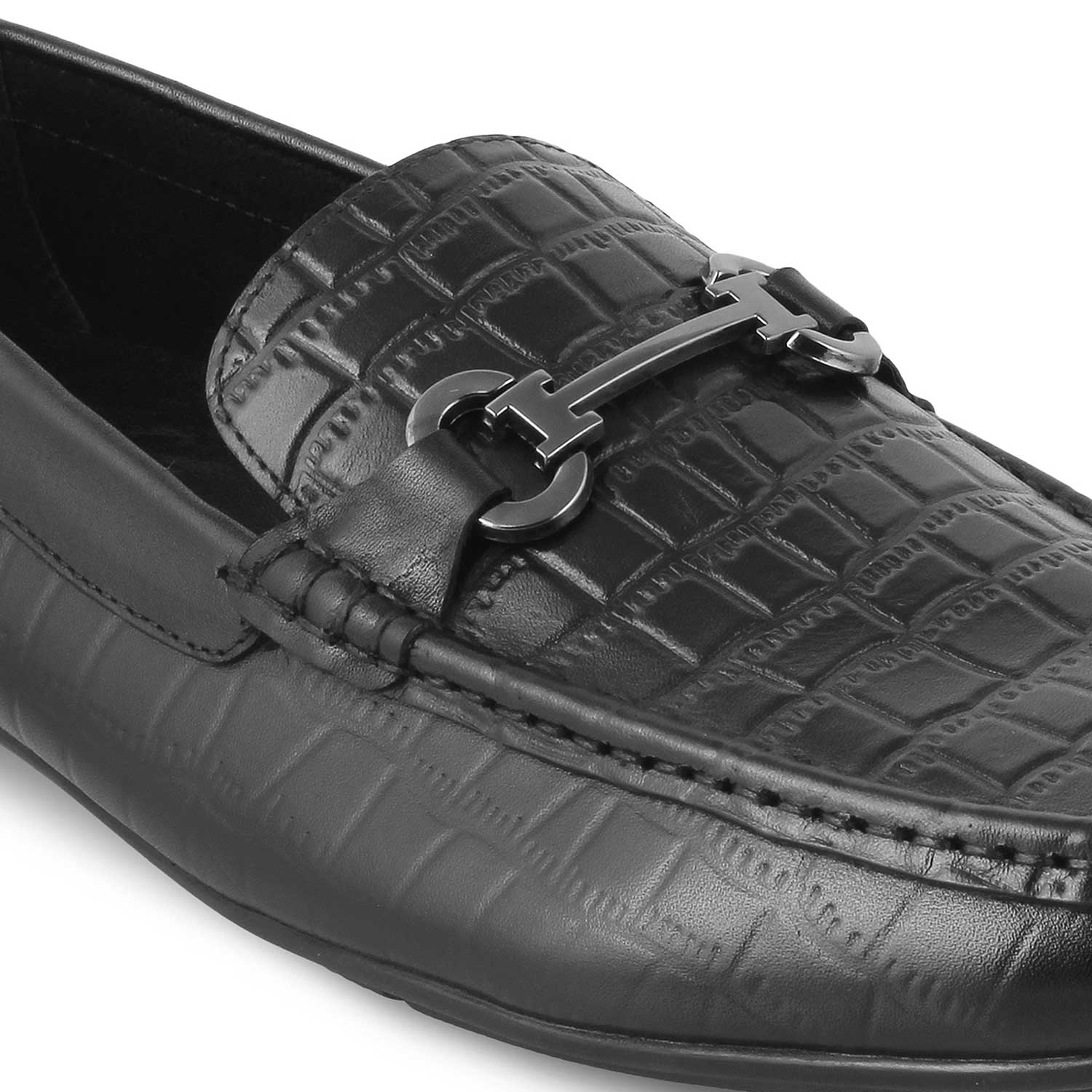 Tresmode-The Yoxile Black Men's Leather Driving Loafers Tresmode-Tresmode