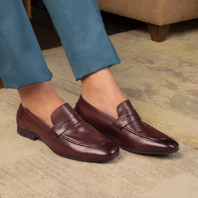 Mens Brown Penny Loafers