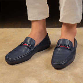 Tresmode-The Cedrive Blue Men's Driving Loafers Tresmode-Tresmode