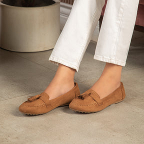 Womens Tan Loafers