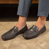 Tresmode-The Otter Grey Men's Leather Driving Loafers Tresmode-Tresmode