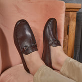  Otterdam Brown Men's Leather Driving Loafers Online at Tresmode.com