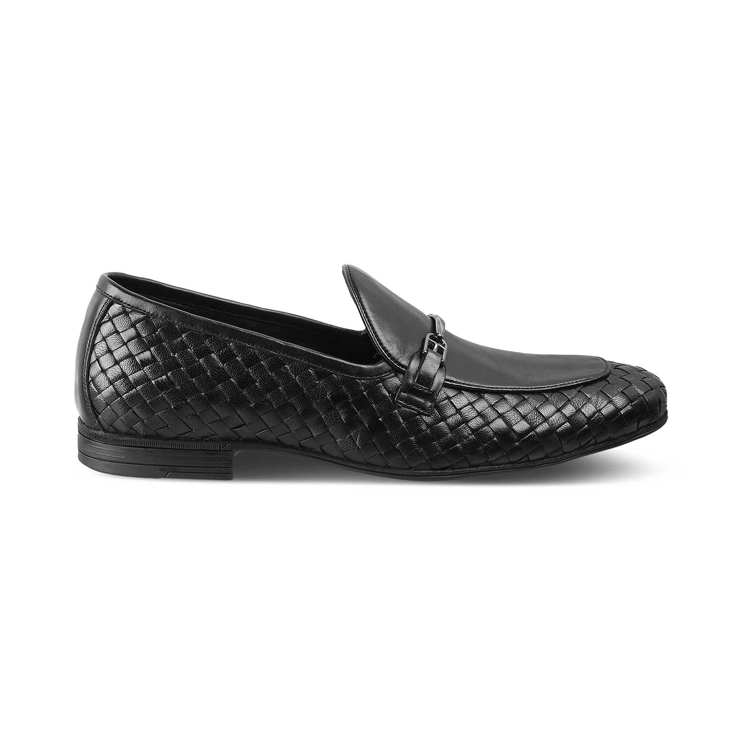 The Somee Black Men's Leather Loafers Online at Tresmode.com