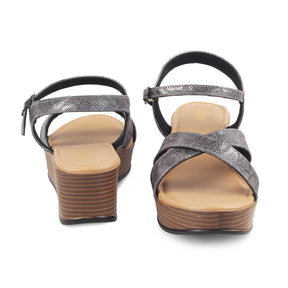The Avignon Pewter Women's Dress Wedge Sandals Tresmode - Tresmode