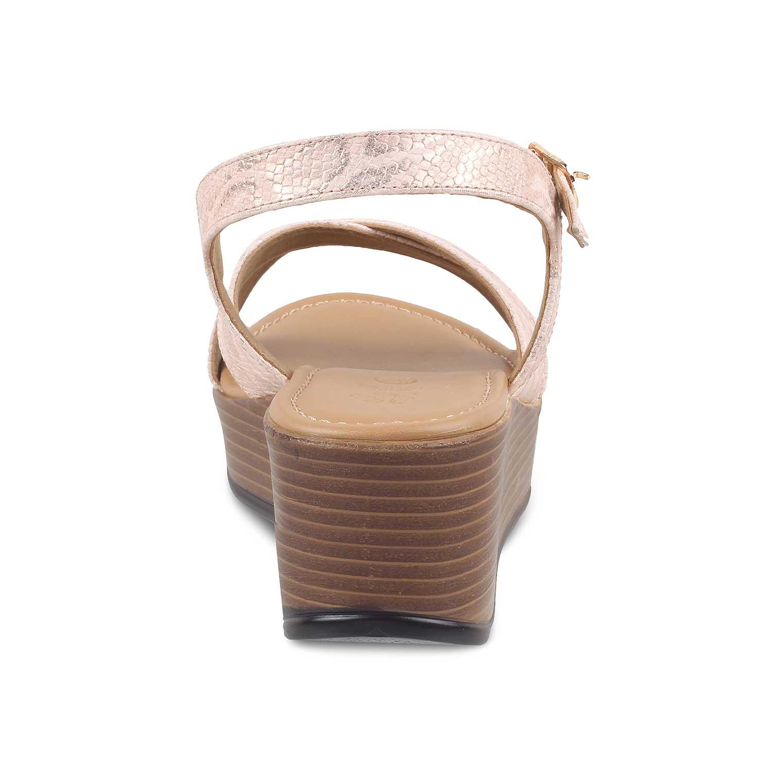 The Avignon Pink Women's Dress Wedge Sandals Tresmode - Tresmode