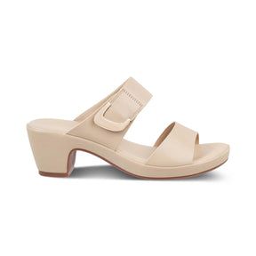 The Baza Beige Women's Casual Block Heel Sandals Tresmode - Tresmode
