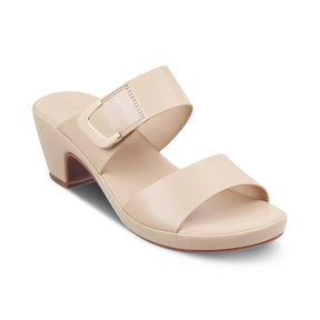 The Baza Beige Women's Casual Block Heel Sandals Tresmode - Tresmode