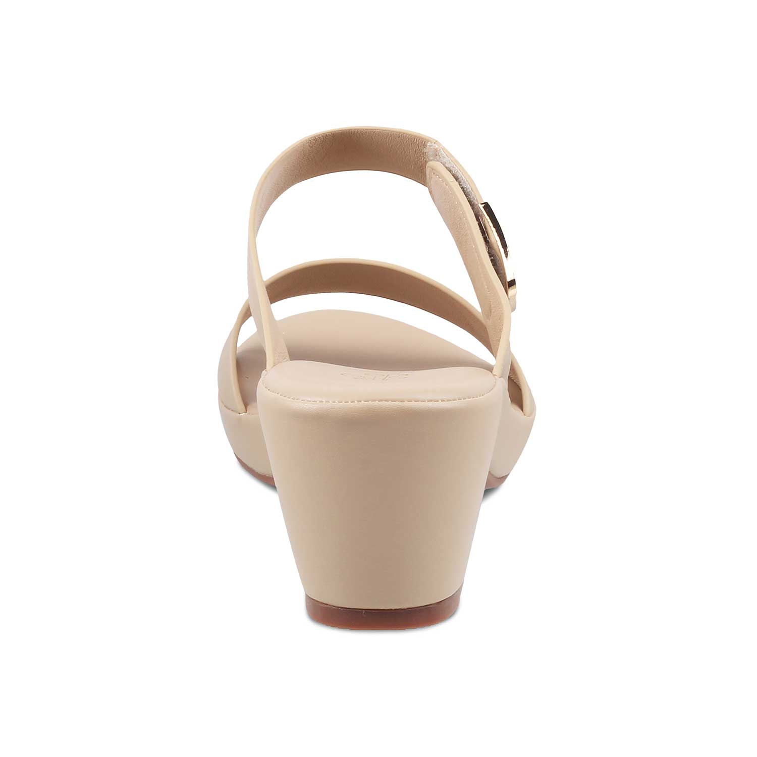 The Baza Beige Women's Casual Block Heel Sandals Tresmode - Tresmode
