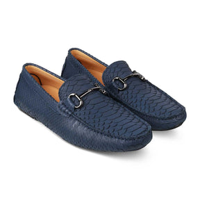 The Billion Blue Men's Leather Driving Loafers Tresmode - Tresmode