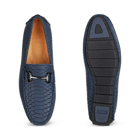 The Billion Blue Men's Leather Driving Loafers Tresmode - Tresmode