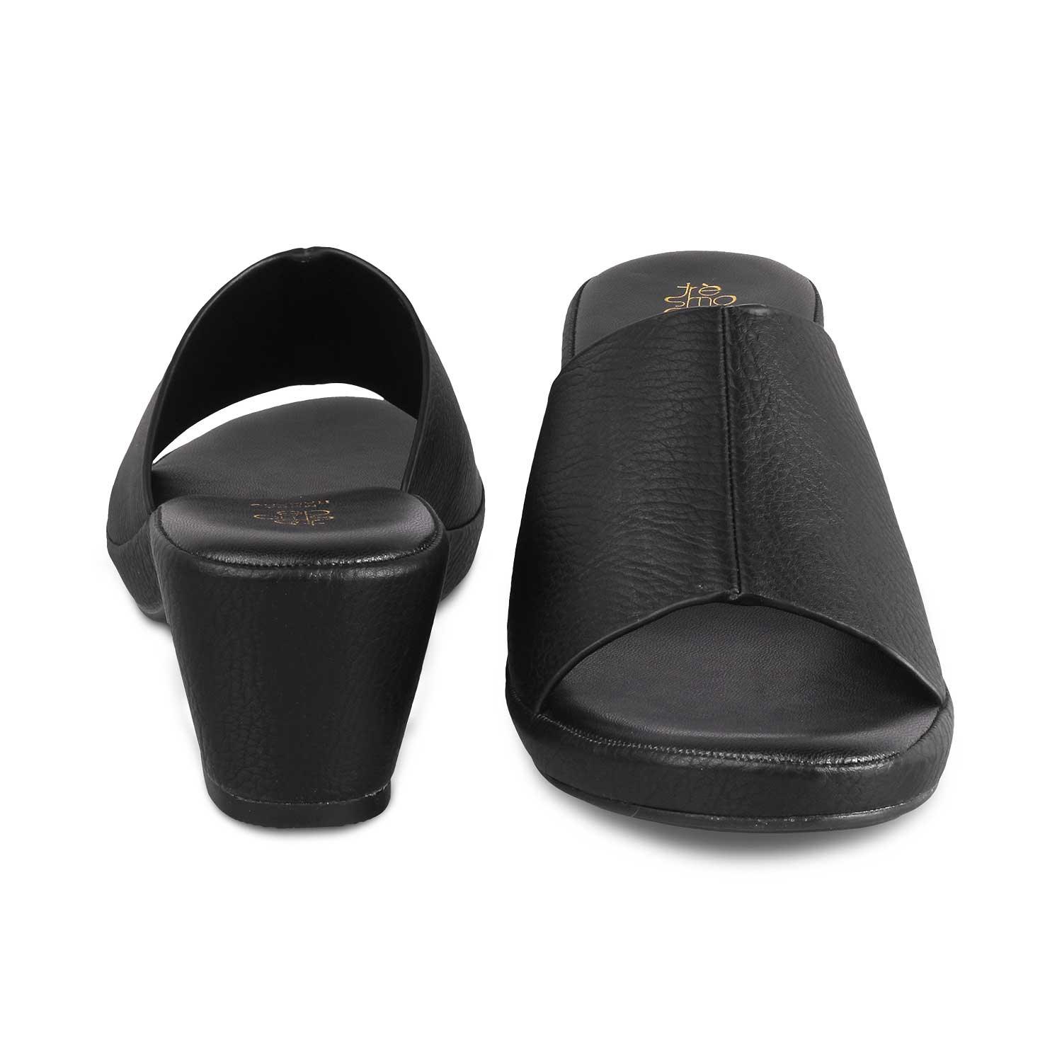 The Brixy Black Women's Casual Block Heel Sandals Tresmode - Tresmode