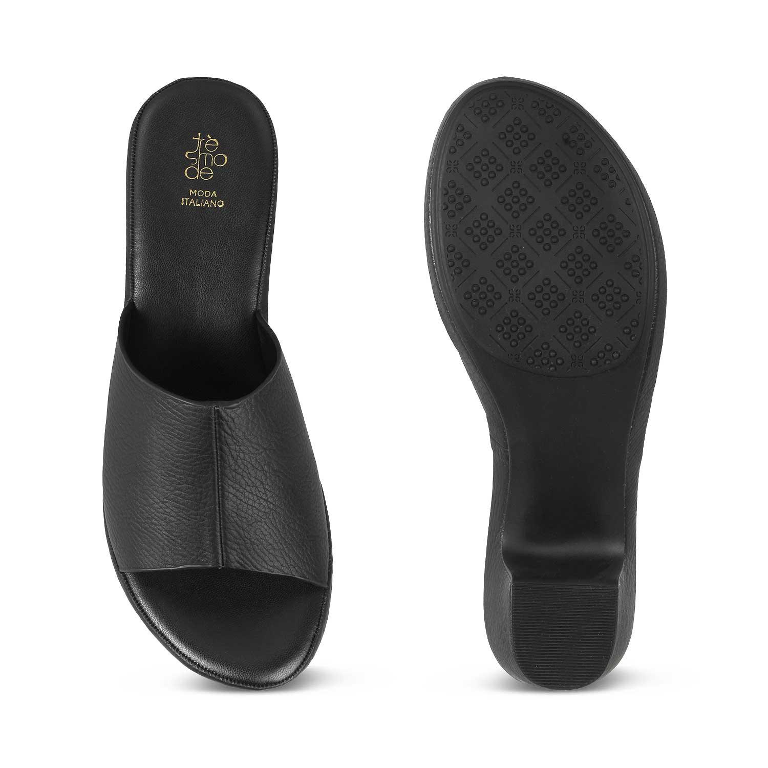 The Brixy Black Women's Casual Block Heel Sandals Tresmode - Tresmode