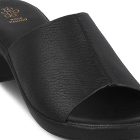 The Brixy Black Women's Casual Block Heel Sandals Tresmode - Tresmode