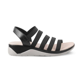The Cab Black Women's Casual Wedge Sandals Tresmode - Tresmode