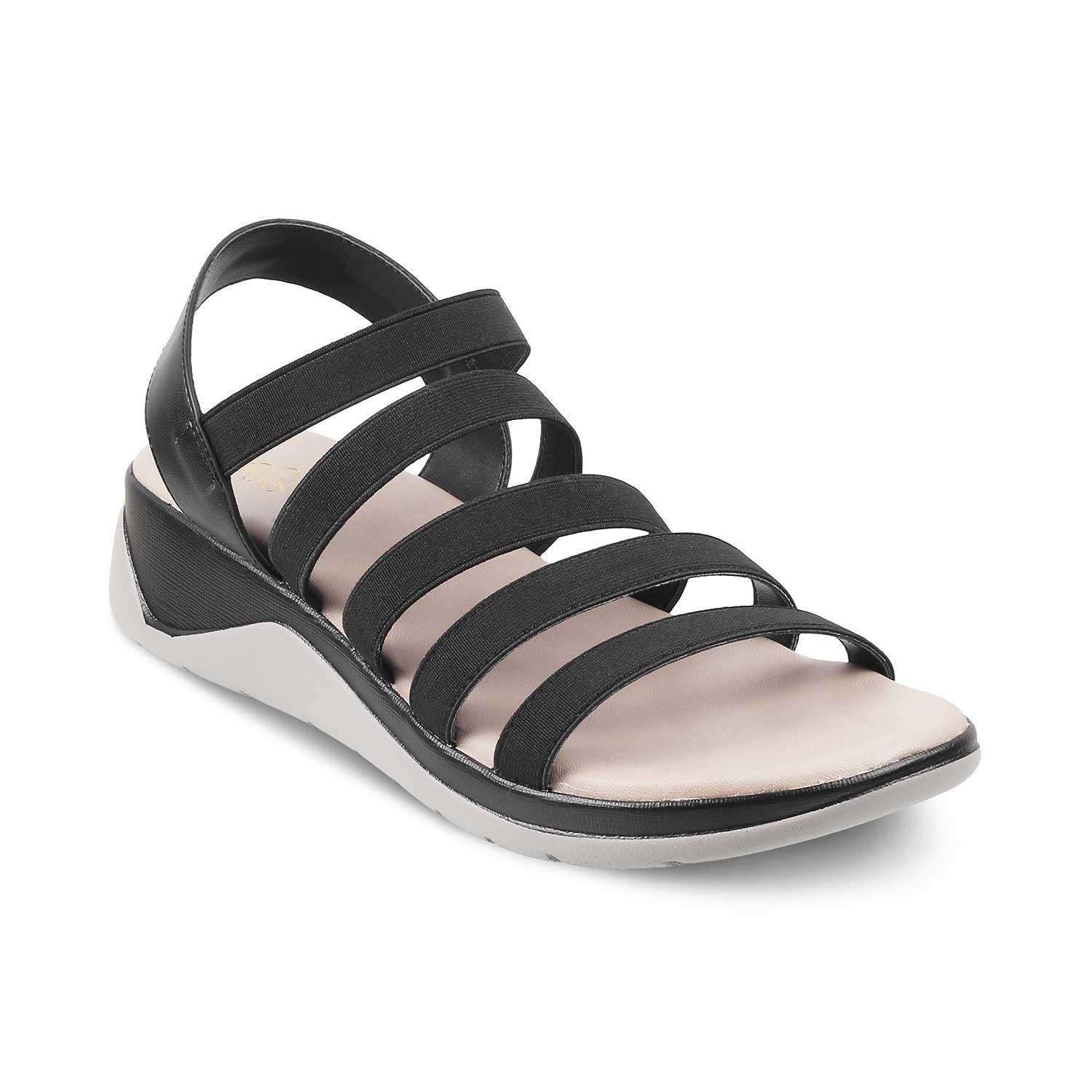 The Cab Black Women's Casual Wedge Sandals Tresmode - Tresmode