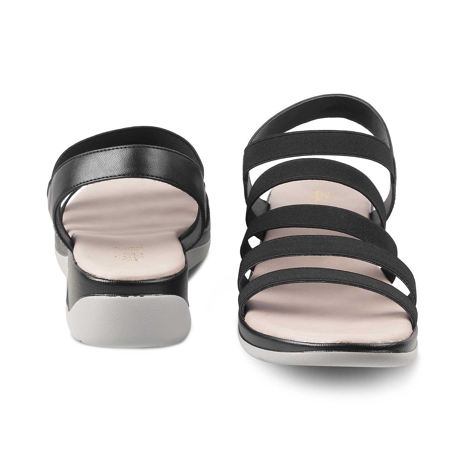 The Cab Black Women's Casual Wedge Sandals Tresmode - Tresmode