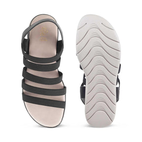 The Cab Black Women's Casual Wedge Sandals Tresmode - Tresmode