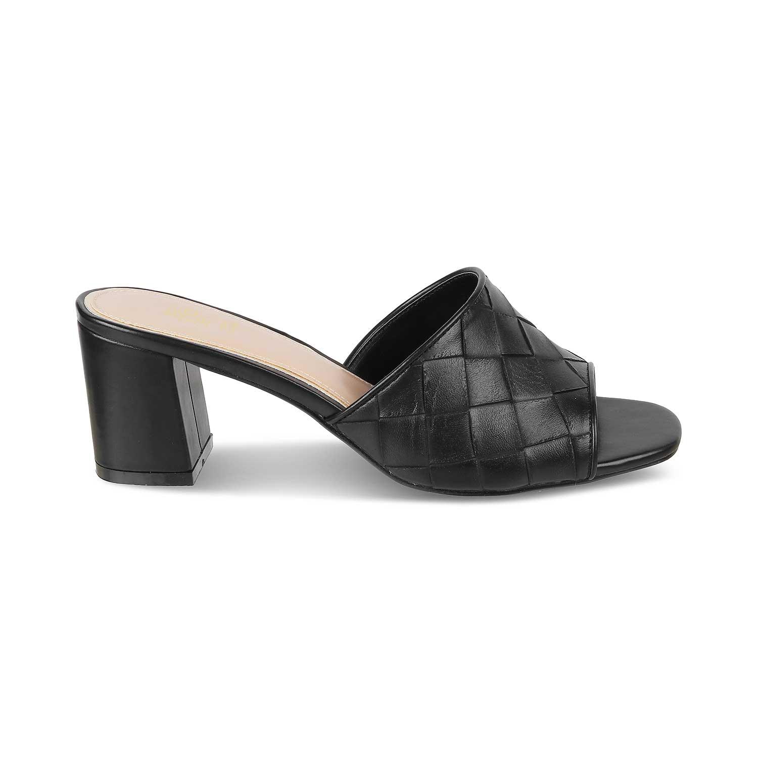 The Cardish Black Women's Dress Block Heel Sandals Tresmode - Tresmode