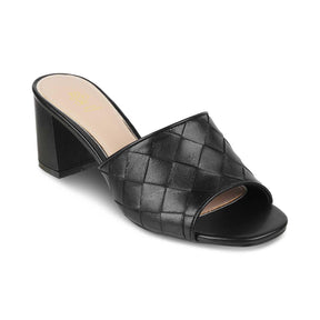 The Cardish Black Women's Dress Block Heel Sandals Tresmode - Tresmode