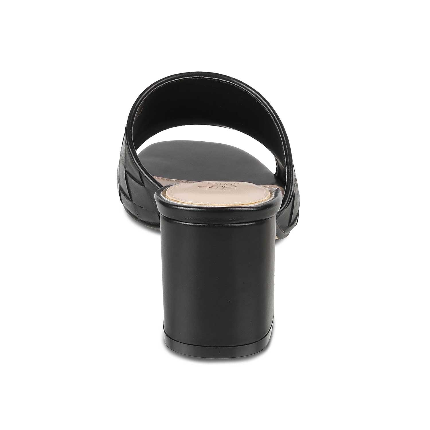 The Cardish Black Women's Dress Block Heel Sandals Tresmode - Tresmode