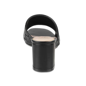 The Cardish Black Women's Dress Block Heel Sandals Tresmode - Tresmode