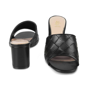 The Cardish Black Women's Dress Block Heel Sandals Tresmode - Tresmode