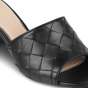 The Cardish Black Women's Dress Block Heel Sandals Tresmode - Tresmode