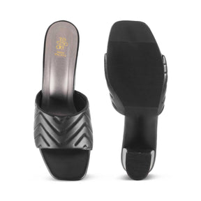 The Colma Black Women's Dress Block Heel Sandals Tresmode - Tresmode