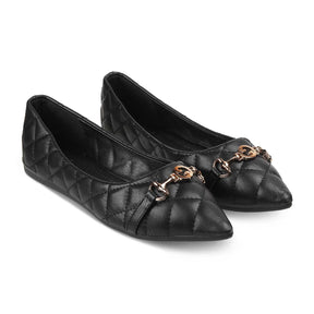 The Delta Black Women's Dress Ballerinas Flats - Tresmode